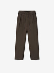 Cotton Canvas Pleat Front Pant