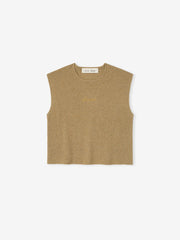Womens Signature Rib Knit Cropped Top